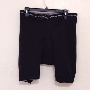 Nishiki Black Padded Seat Bike Shorts 2 Pair Sz XL